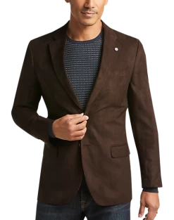 Nautica Brandford Microsuede Modern Fit Sport Coat, Burgundy