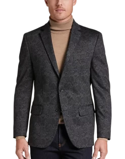 Michael Strahan Classic Fit Scuba Knit Sport Coat, Black