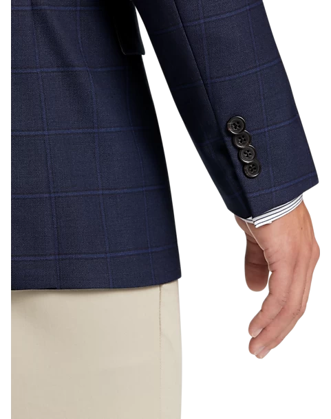 Lauren By Ralph Lauren Classic Fit Sport Coat, Navy Windowpane - Image 2