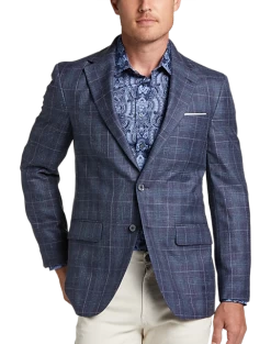 Joseph Abboud Modern Fit Sport Coat, Blue Plaid