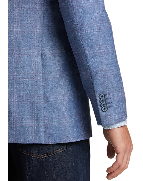 Joseph Abboud Modern Fit Sport Coat, Tan Windowpane Plaid - Image 2