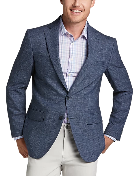 Awearness Kenneth Cole Modern Fit Sport Coat, Blue Tic