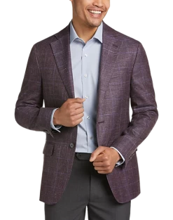 Joseph Abboud Slim Fit Sport Coat, Berry Plaid