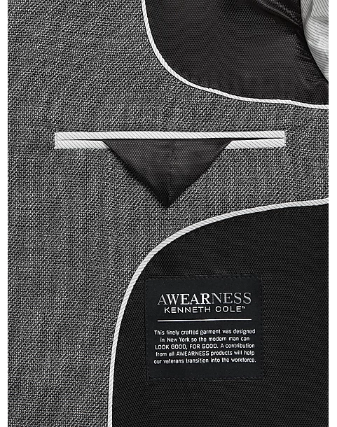 Awearness Kenneth Cole Modern Fit Sport Coat, Gray Tic - Image 3