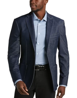 Michael Strahan Modern Fit Knit Sport Coat, Charcoal