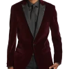 Paisley & Gray Slim Fit Dinner Jacket, Burgundy