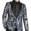 Paisley & Gray Slim Fit Dinner Jacket, Gray Jacquard