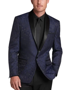 Michael Strahan Classic Fit Shawl Lapel Dinner Jacket, Blue Floral
