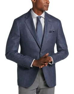Joseph Abboud Modern Fit Textured Sport Coat, Blue