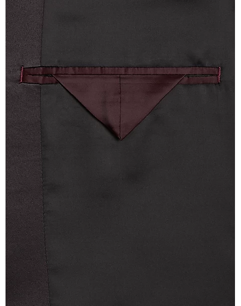 After Hours Slim Fit Shawl Collar Dinner Jacket, Burgundy Paisley - Image 3