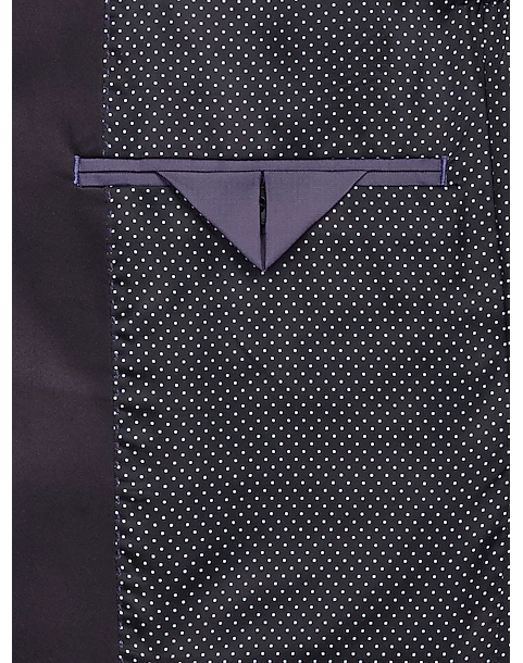 Egara Slim Fit Shawl Lapel Dinner Jacket, Plum Jacquard - Image 3