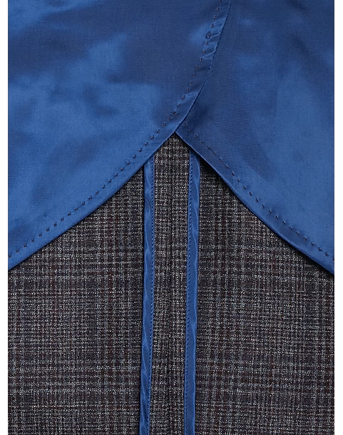 Joseph Abboud Slim Fit Sport Coat, Blue And Plum Plaid - Image 5