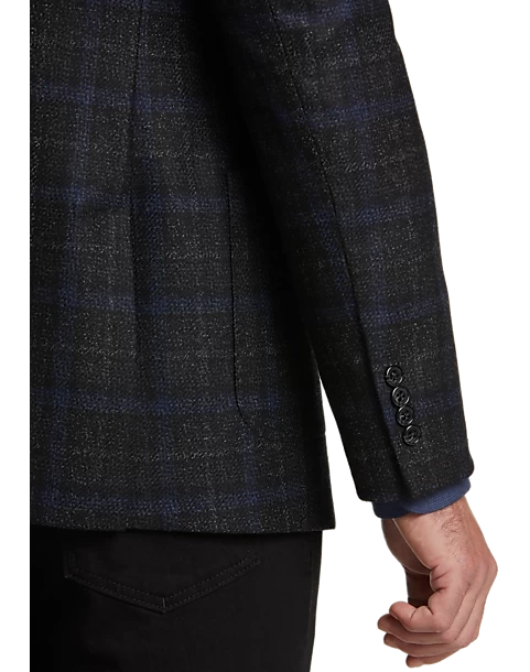Joseph Abboud Slim Fit Sport Coat, Charcoal Windowpane Plaid - Image 2