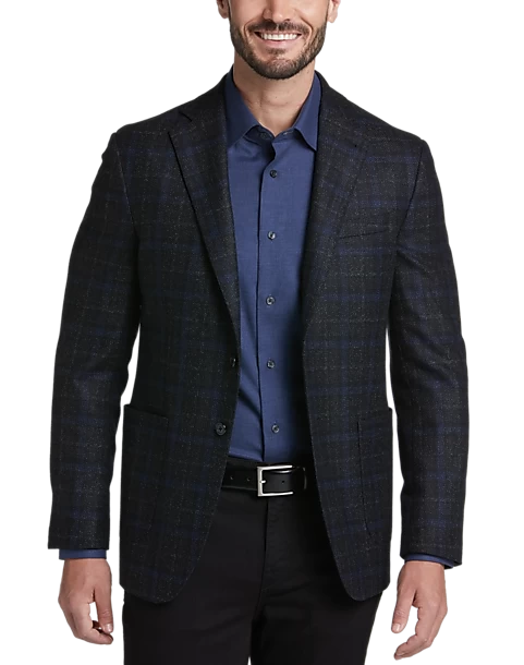 Joseph Abboud Slim Fit Sport Coat, Charcoal Windowpane Plaid