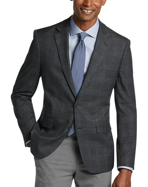 Pronto Uomo Modern Fit Sport Coat, Charcoal Plaid
