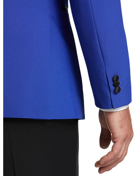 Egara Slim Fit Peak Lapel Dinner Jacket, Blue - Image 2