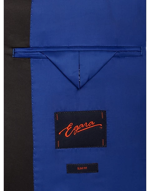 Egara Slim Fit Peak Lapel Dinner Jacket, Blue - Image 3