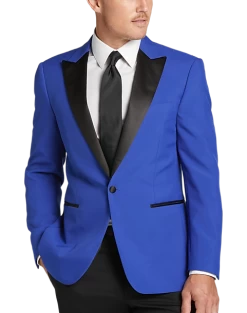 Egara Slim Fit Peak Lapel Dinner Jacket, Teal