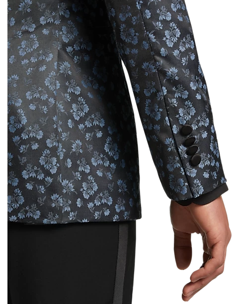 Egara Slim Fit Formal Dinner Jacket, Blue Floral - Image 2