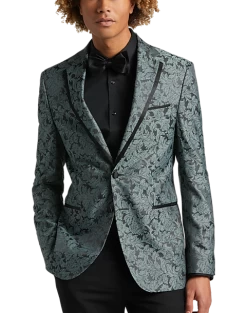 Egara Slim Fit Dinner Jacket, Green Floral