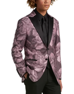 Egara Slim Fit Dinner Jacket Pink Floral