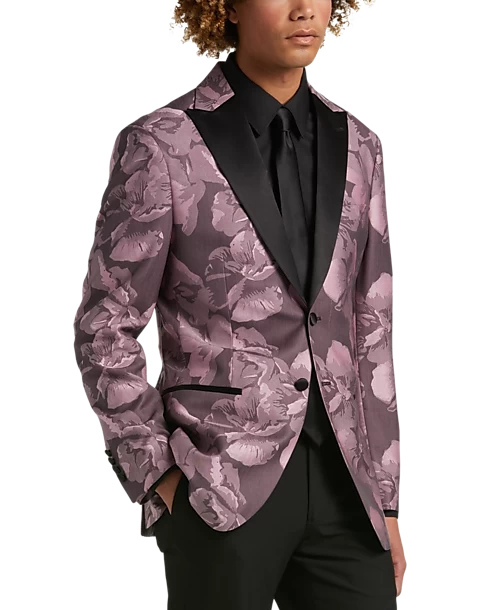 Egara Slim Fit Dinner Jacket Pink Floral