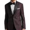 Egara Slim Fit Dinner Jacket, Burgundy Tapestry Jacquard