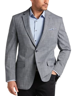 Michael Strahan Classic Fit Sport Coat, Gray Plaid