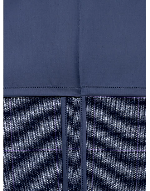 Pronto Uomo Modern Fit Notch Lapel Sport Coat, Blue Windowpane Plaid - Image 4