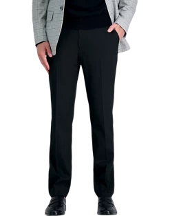 J.M. Haggar Premium 4-Way Stretch Classic Fit Dress Pants, Sand Sharkskin