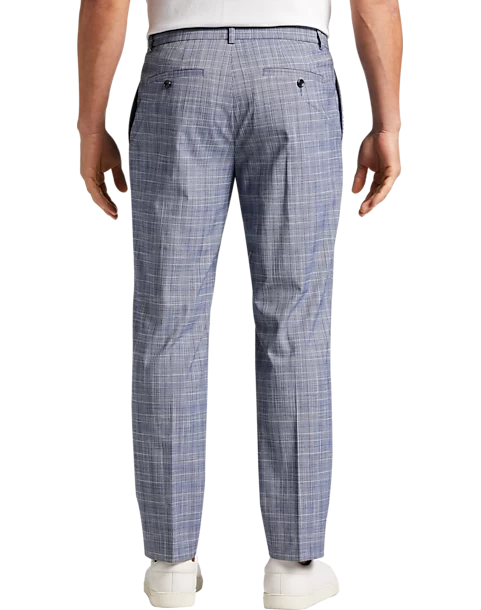 Michael Strahan Modern Fit Pants, Navy Plaid - Image 2