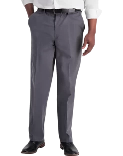 Haggar Iron-Free Premium Khaki® Classic Fit Flat-Front Pants, Navy