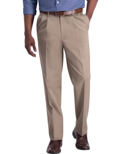 Haggar Iron-Free Premium Khaki® Classic Fit Pleated-Front Pants, Black