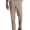 Haggar Iron-Free Premium Khaki® Classic Fit Pleated-Front Pants, Dark Navy