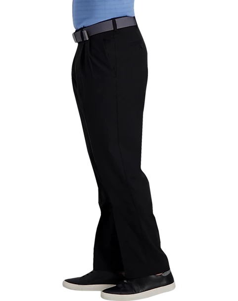 Haggar Cool Right® Performance Flex Classic Fit Pleated-Front Pants, Midnight - Image 3
