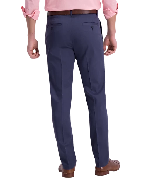 Haggar Iron-Free Premium Khaki™ Slim/Straight Fit Flat-Front Pants, Medium Khaki - Image 2