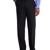 J.M. Haggar™ 4-Way Stretch Classic Fit Flat-Front Pants, Blue