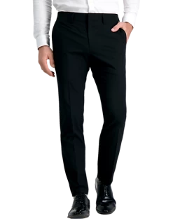 J.M. Haggar Ultra Slim Fit Flat-Front Pants, Black Sharkskin