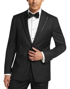 Calvin Klein X-Fit Slim Fit Wool Tuxedo Jacket, Black