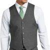 Lauren By Ralph Lauren Gray Sharkskin Classic Fit Suit Separates Vest