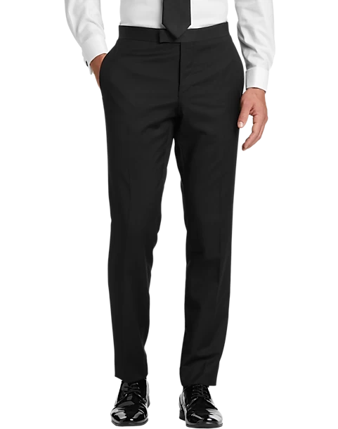 BLACK By Vera Wang Slim Fit Tuxedo Pants, Black