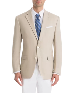 Lauren By Ralph Lauren Tan Classic Fit Linen Suit Separates