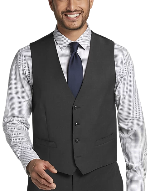 Calvin Klein X-Fit Slim Fit Suit Separates Vest, Charcoal Gray