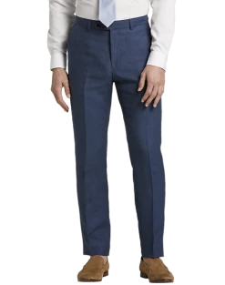 JOE Joseph Abboud Linen Slim Fit Suit Separates Dress Pant, Navy Blue