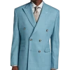 Tayion Classic Fit Suit Separates Coat, Light Blue & Cream Windowpane