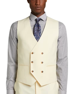Tayion Classic Fit Suit Separates Double Breasted Vest, Cream