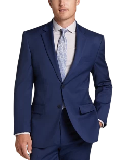 Awearness Kenneth Cole Modern Fit Suit, Blue Windowpane