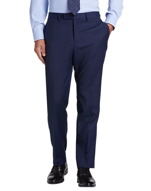 Michael Strahan Classic Fit Vested Suit, Blue Plaid - Image 3