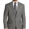 Michael Strahan Classic Fit Suit, Black & White Birdseye