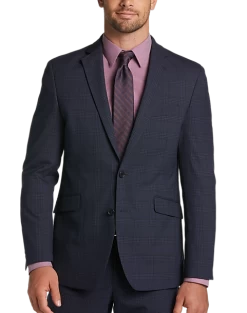 Wilke-Rodriguez Slim Fit Suit, Blue Plaid